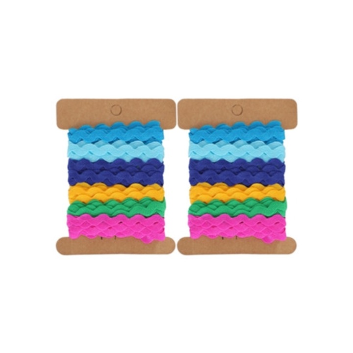 Dantela cikk-cakk 8mm kézműves, haj kiegészítők és varrható díszek, szett