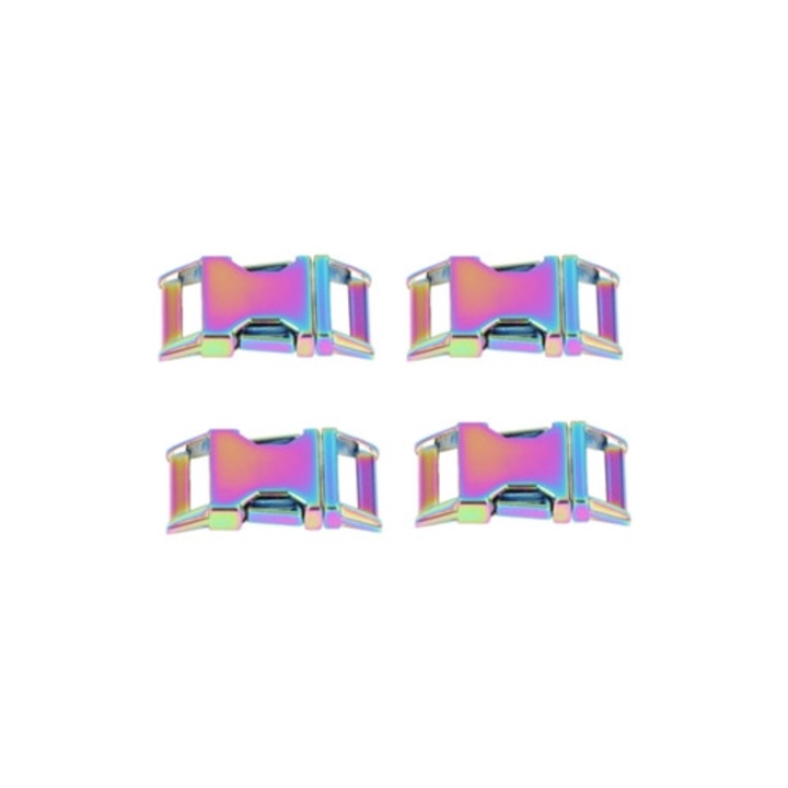 Ötvözött csat, övhöz, 4 darabos készlet, oldalsó kioldás, kifinomult kivitel