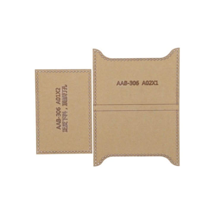 2 db akril sablon pénztárcához és kártyatartóhoz, barna