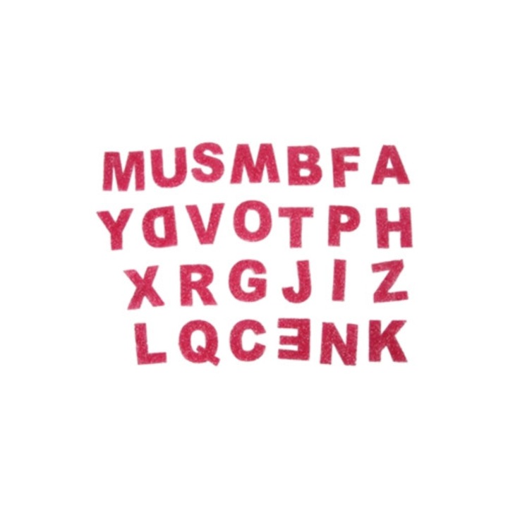 26 darab strasszos betűfolt A-Z készlet, rózsaszín