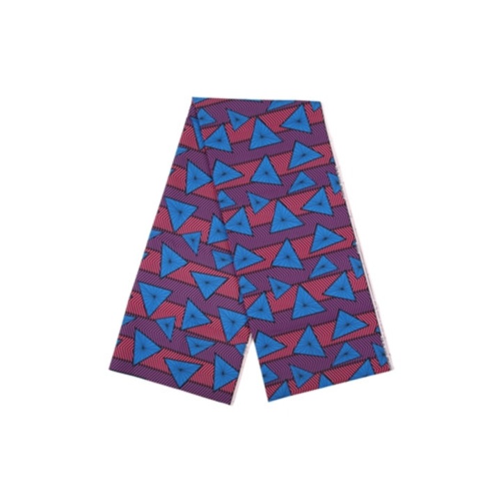 Tesatura din poliester african, imprimeuri geometrice colorate, 6 yarzi