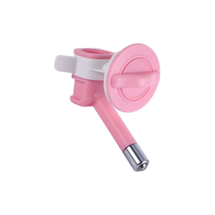 Dispenser automat pentru apa si hrana pentru caini si pisici, bol suspendat, roz