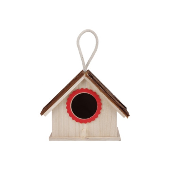 Colivie pentru pasari din lemn masiv, handmade, mare, cuib