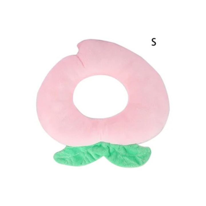 Guler din spuma de poliester pentru pisici, aroma de piersici, anti-mordere, recuperare, marime S