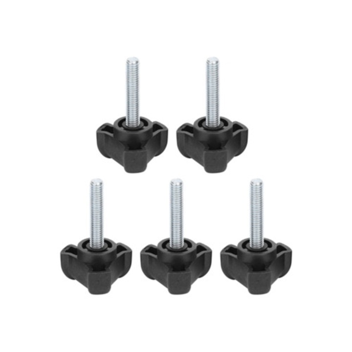 Suruburi M6, 30mm, cap triunghiular, set de piulite cu buton