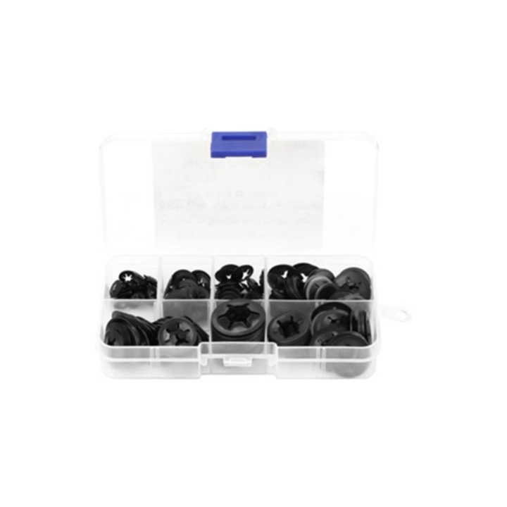 Set 260 bucati piulite de blocare din otel mangan 3/4/5/6/8/10/12mm