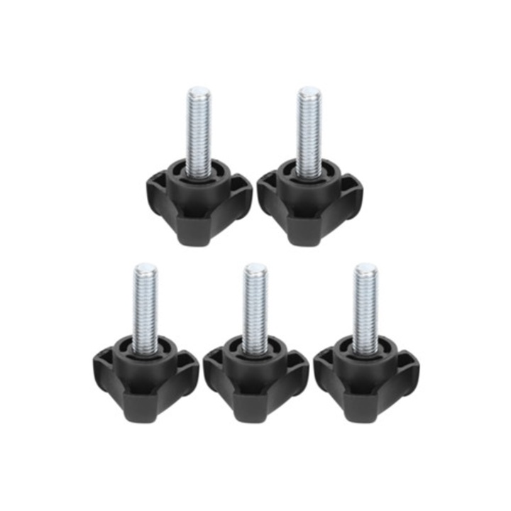Set 5 Suruburi M8 28mm cu Cap Triunghiular, din Plastic ABS