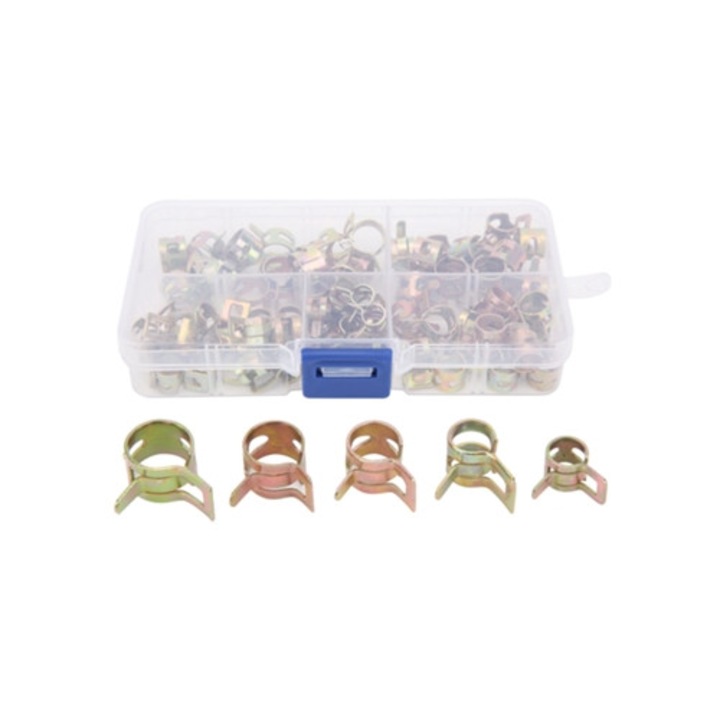 Set de 75 mufe pentru furtun, fixare elastica, zincate, M6 10