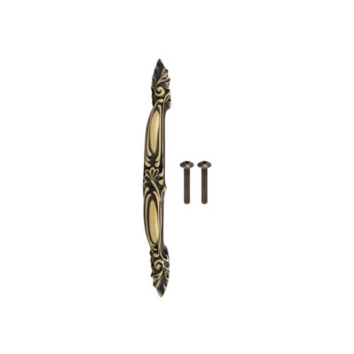 Maner de dulap din alama, doua gauri, feronerie pentru mobila