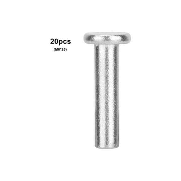Nituri din aluminiu Gb867 M6, set de 20 buc, 25mm