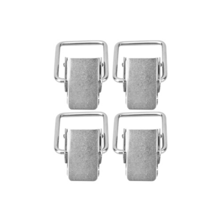 Set 4 incuietori ajustabile pentru usi, tip staple, heavy duty