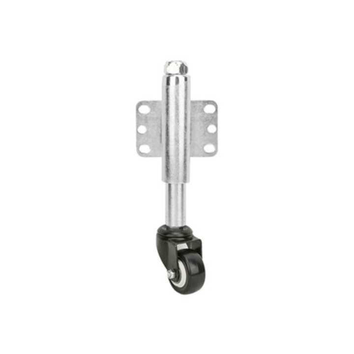 Roata pivotanta din PU de 2 inch cu arc, capacitate de incarcare 110 lbs, set de accesorii pentru transport si ridicat