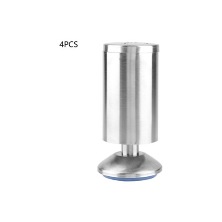 Picioare de mobilier reglabile, set de 4, inox, 50x120mm
