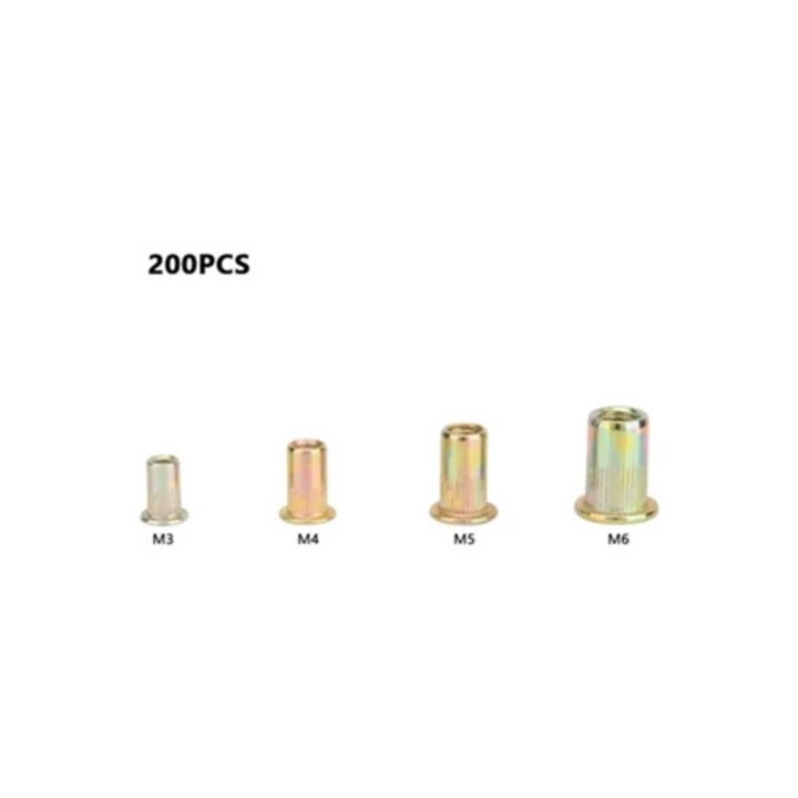 Set 200 buc Suruburi M3/M4/M5/M6 din otel carbon cu flansa