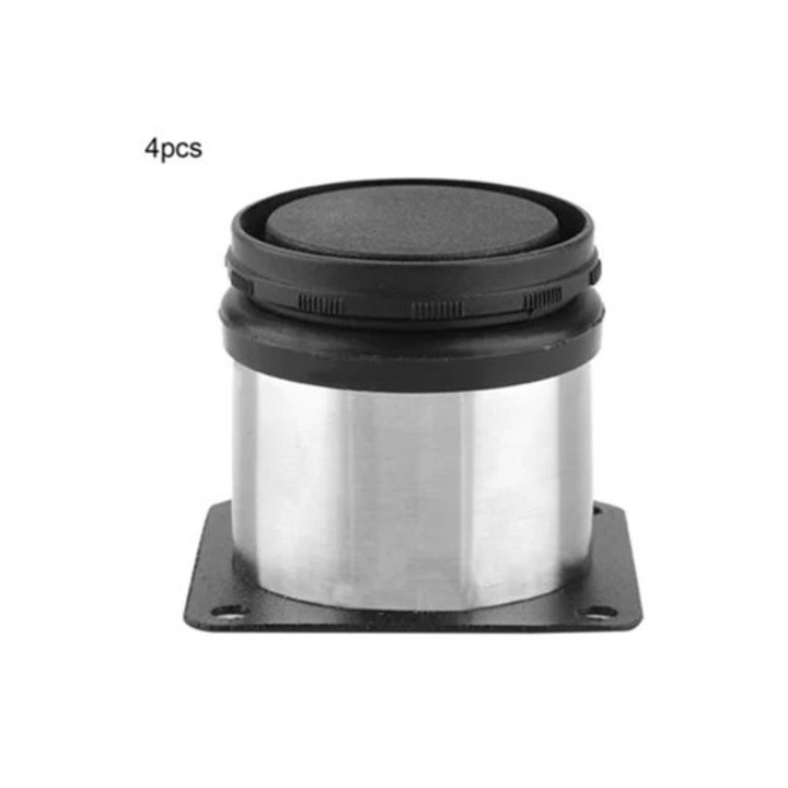 Set de 4 picioare reglabile din otel inoxidabil 50x50mm pentru mobila