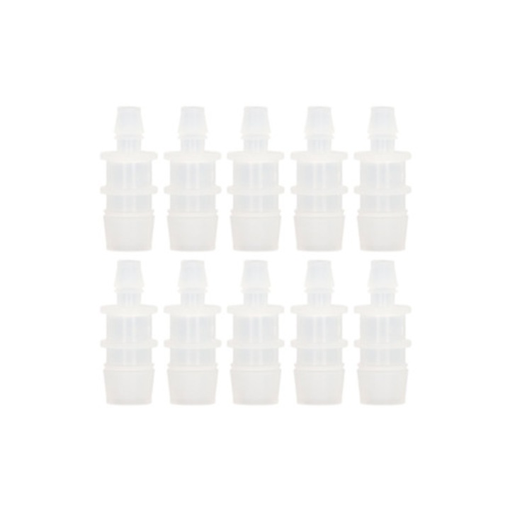 Set 10 Piese Conectori Reducatori pentru Tuburi Acvariu, PP, Silicon