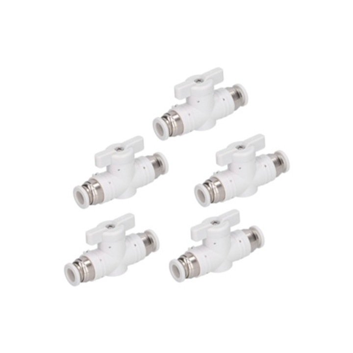 Conector pneumatic cu supapa de control al fluxului de aer, 5 buc