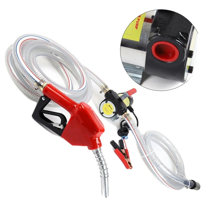 Pompa de combustibil diesel, auto-amorsare, 12V 175W, 50L/min, 16.93x10.24x8.27in, 7.5kg