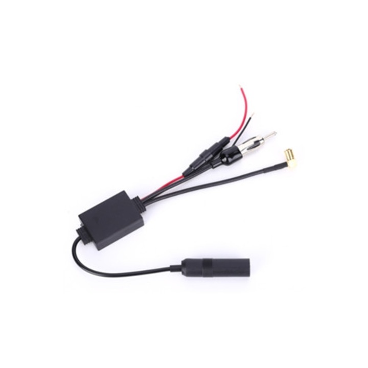 Amplificator semnal radio digital cu splitter antena pentru masina, receptie europeana