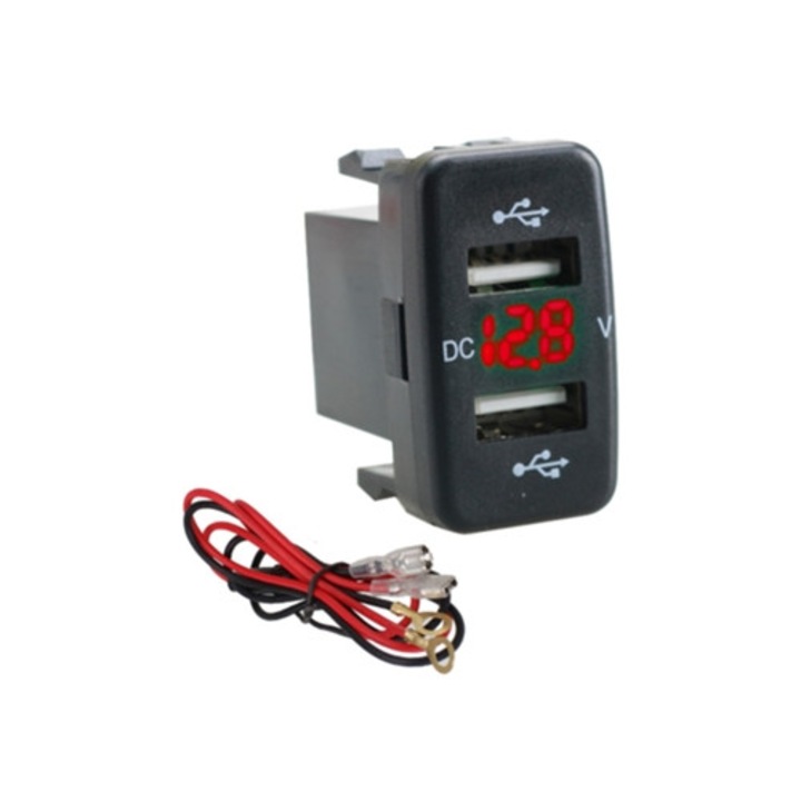 Incarcator auto dual USB 4.2A cu cablu de 0.6m