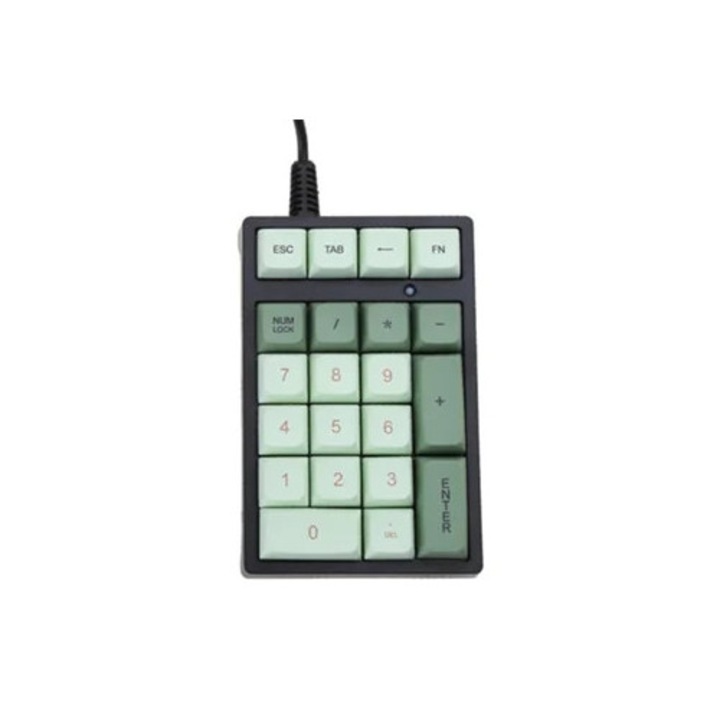 Tastatura numerica ergonomica cu 21 de taste, RGB