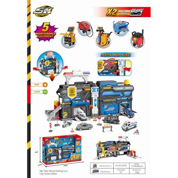 Set parcare pentru copii, Maksik, 44x32x13,5cm