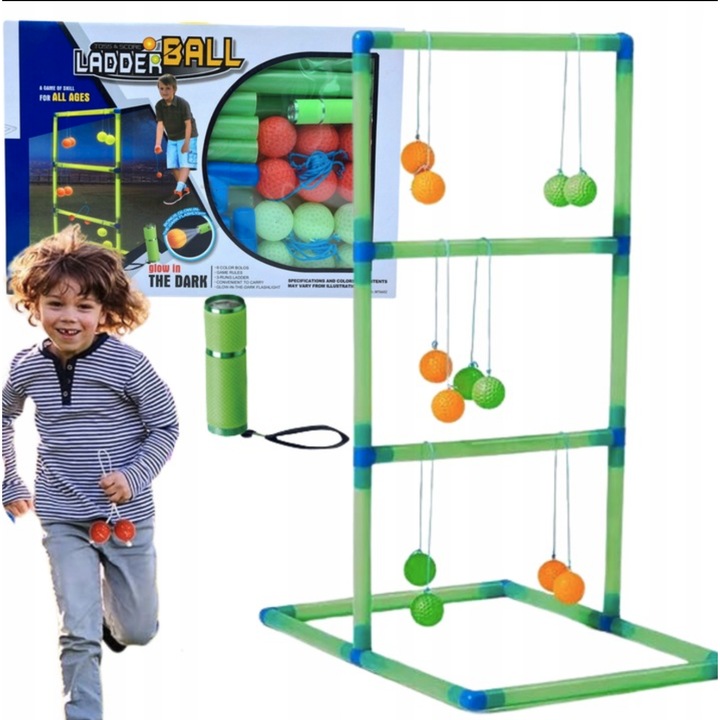 Ügyességi játék golf, Maksik, golyók, zseblámpa, 41,5x29x6cm