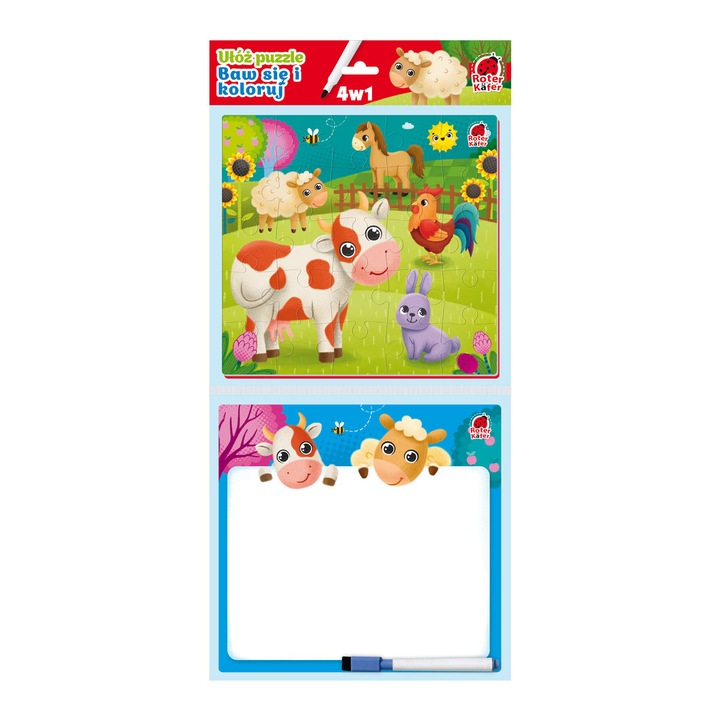 Joc educativ, maksik, Roter Kafer 4 in 1, ferma, set