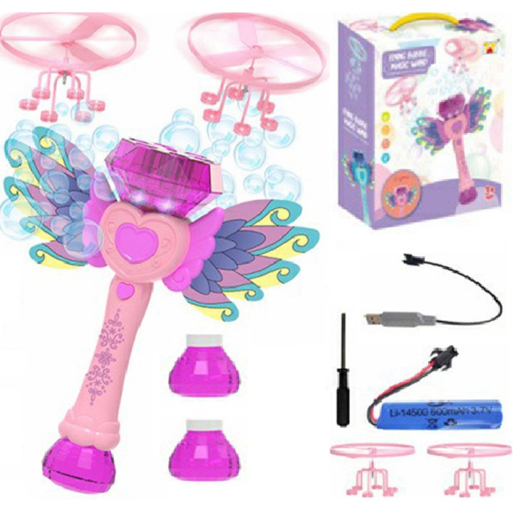 Buborékfújó gép szett, Maksik, rózsaszín és kék, 28x9.5x27cm