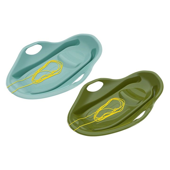 Sanie din plastic, Sanki-Talerz, 75kg, marime mare, multicolor