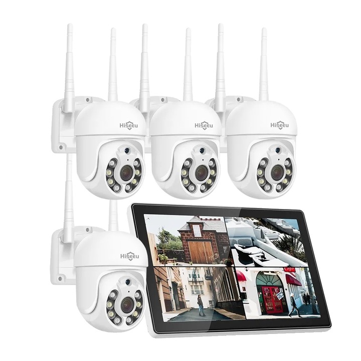 Kit Supraveghere, 8 Canale, 8 Camere 8MP, Detectie AI, 20m cablu