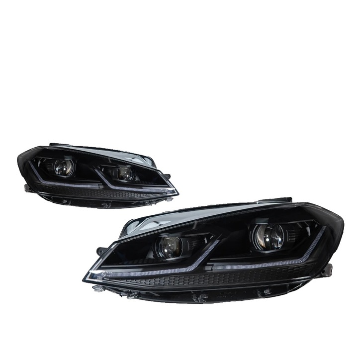 Асемблиране на фарове, LED, Bi-Xenon, черно, комплект от 2 части