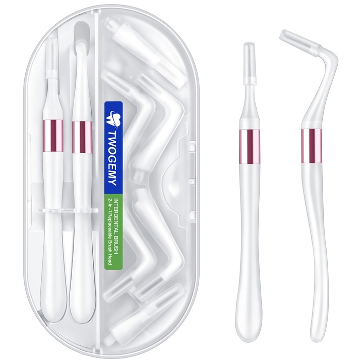 Interdentális kefék készlet, 18 darab, 0.8mm, nagyon puha, fehér