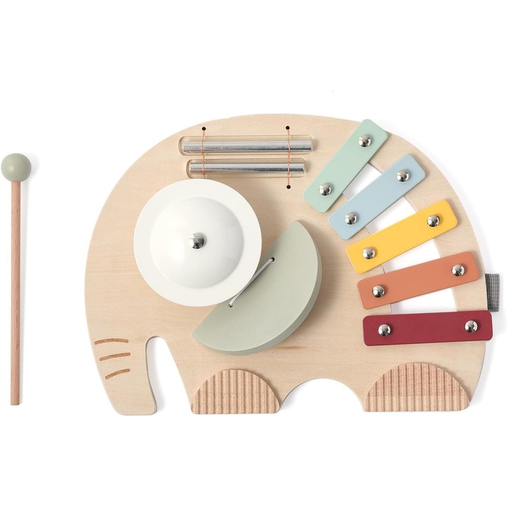 Játék hangszerek, TodyJeyHo, fa xilofon, 1-3 év