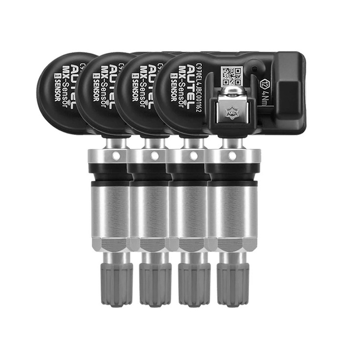 Комплект от 4 TPMS сензора, двойна честота, висока съвместимост, метал