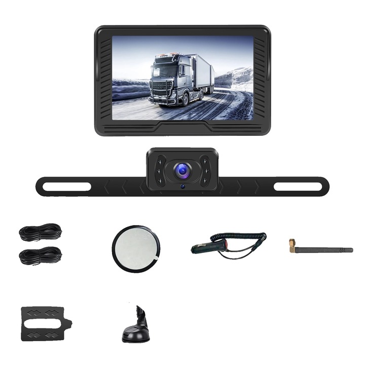 Camera auto DVR, monitor cu 1 camera, functionalitate wireless, viziune nocturna, 3 inch