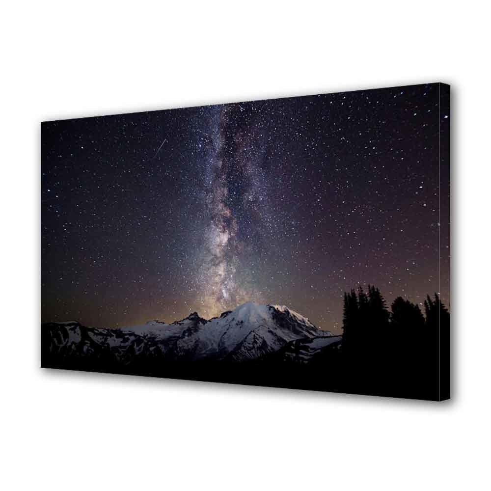Tablou Canvas Luminos in intuneric VarioView LED Peisaj Galaxie, 30 x 45 cm