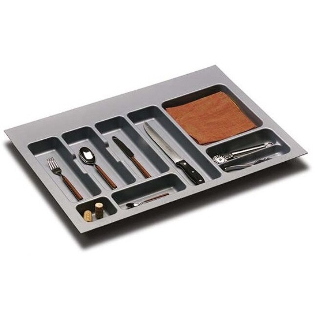 Suport organizare tacamuri, gri orion, pentru latime corp 800 mm, montabil in sertar bucatarie