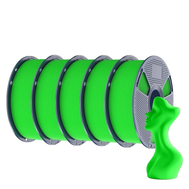 Filament 3D HSMPETG, nagy sebességű nyomtatás, matt felület, zöld, 1.75mm, 330m