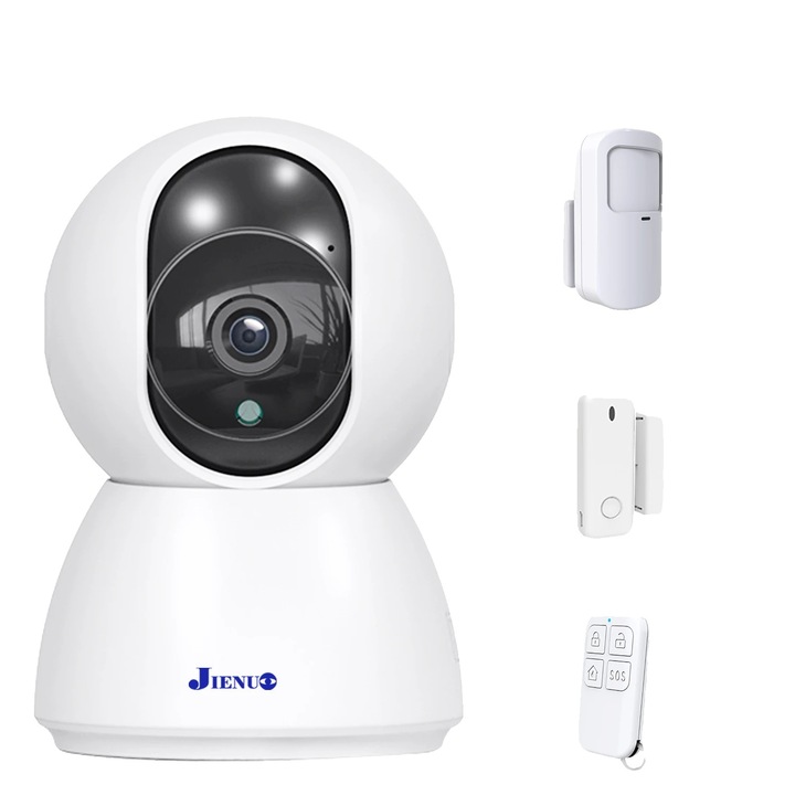 Camera de supraveghere, detectie miscare, control de la distanta, alb