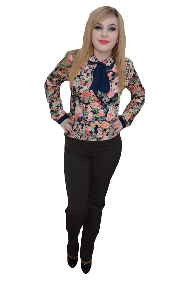 Pantaloni lungi cu un design clasic,D&J Exclusive, Maro