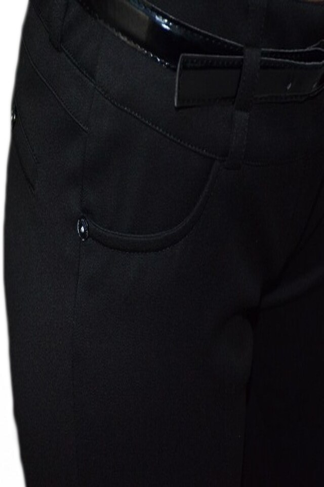 PantalonI lungI, model clasic, D&J Exclusive, Negru, 42