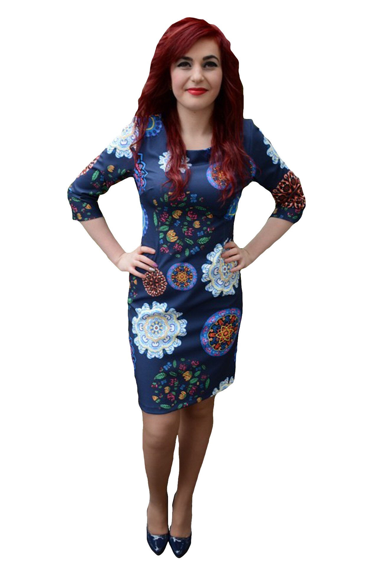 Rochie dama moderna,design trendy,D&J Exclusive, Multicolor