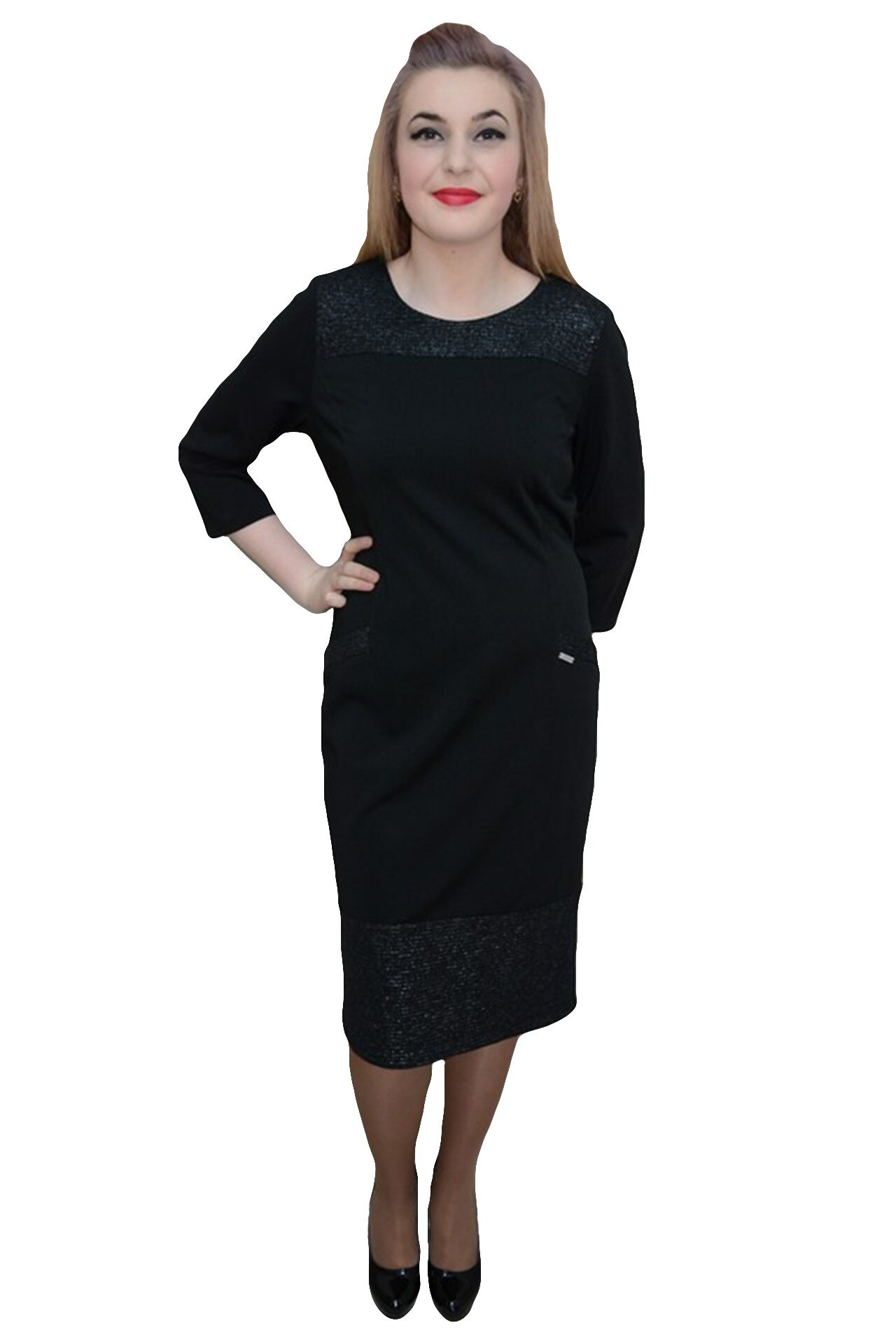 Rochie tinereasca , model argintiu aplicat , D&J Exclusive, Negru