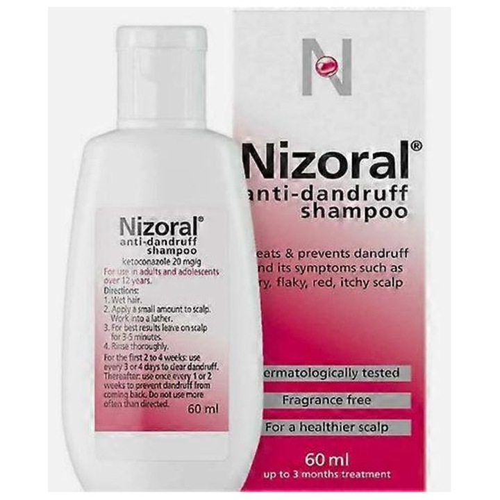Шампоан против пърхот, 60 мл, натурална формула, контрол на омазняването, комплект от 2 броя
