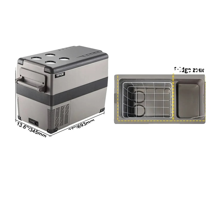 Frigider auto, 45L, capacitate versatila, control manual si aplicatie