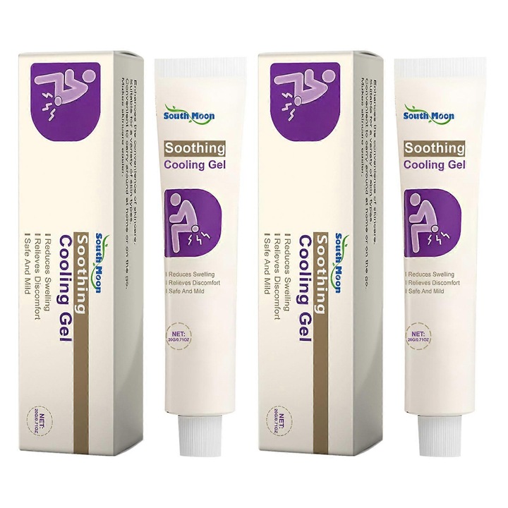 Anális ápoló gél, South Moon, 2 darab, hidratáló formula perianális diszkomfortra, durva vegyi anyagoktól mentes, 20g