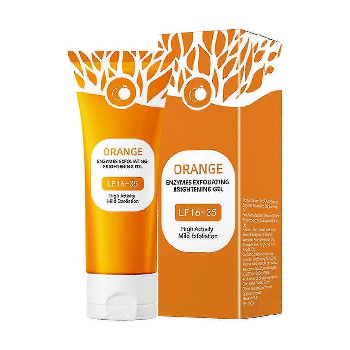Gel exfoliant pentru ten, 50g, curatare si hidratare, textura gel, enzime de portocale