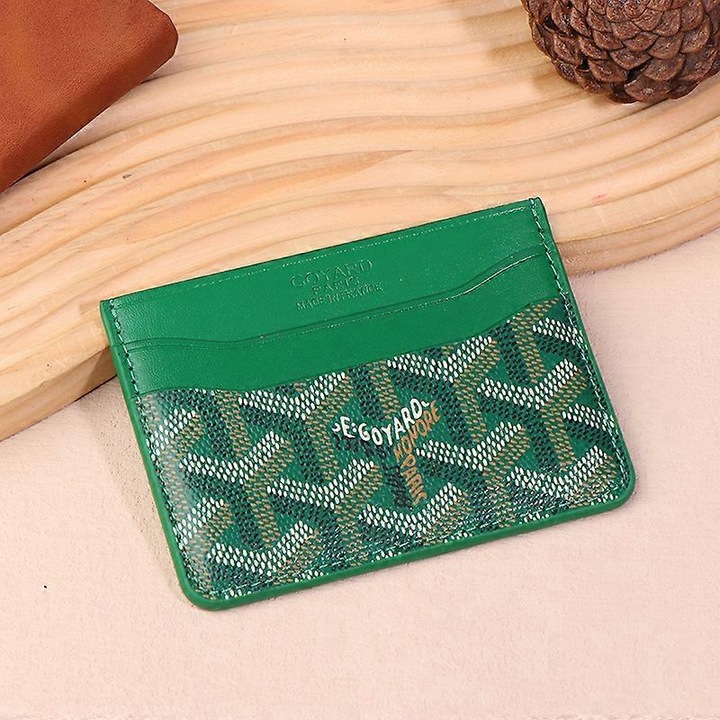 Унисекс портфейл, мини, тънък дизайн, голям капацитет, PU кожа, тъмнозелен