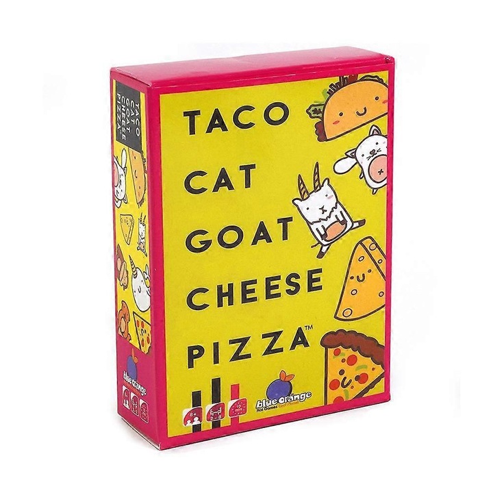 Joc de societate, TACO CAT GOAT CHEESE PLZZA, 2-8 jucatori, 9.9x2.7x7.3cm, multicolor